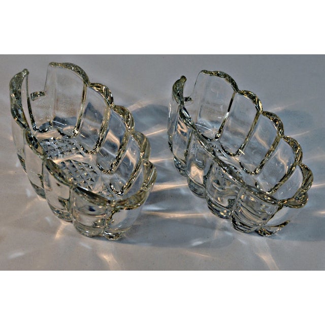 1940's Crystal Buffet Spoon Holder Pair Chairish