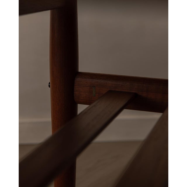 Wood Danish Teak Coffee Table with Slatted Frame in the style of Grete Jalk, 1960s For Sale - Image 7 of 18