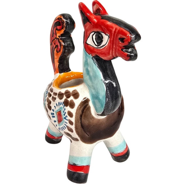 Vintage De Simone Italian Ceramic Horse Figurine Planter - Mid Century Pottery For Sale In Los Angeles - Image 6 of 12