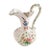 Antique Floral Hand-Decorated Ceramic Jug For Sale