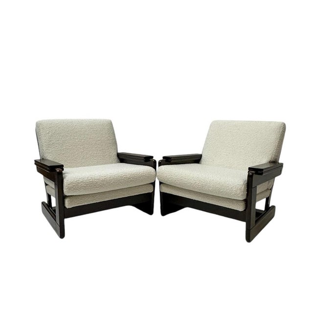 Mid-Century Modern Lounge Chairs in Bouclé Upholstery from Wenge, 1970s, Set of 2 For Sale - Image 12 of 12
