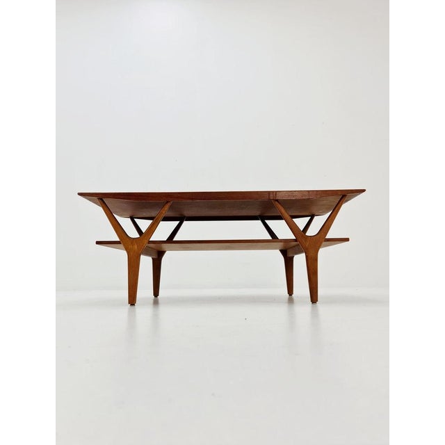 Mid century Danish teak coffee table by Henning Kjaernulf Y-from Denmark, 1960s Design year: 1960s Made in Denmark...