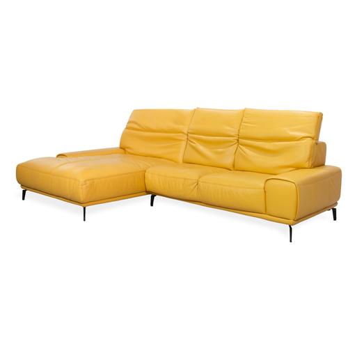 Romeo Corner Sofa in Yellow Leather from Gruber For Sale - Image 5 of 15