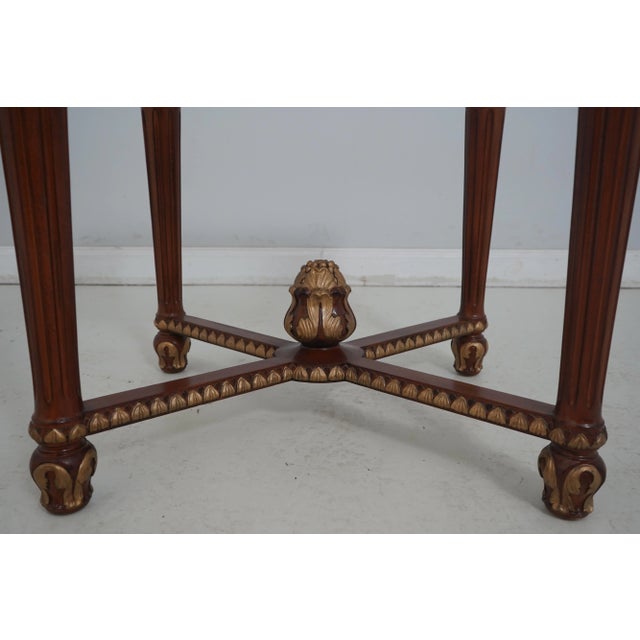 Glass Pair Councill Craftsmen Glass Top Regency Lamp End Tables For Sale - Image 7 of 12