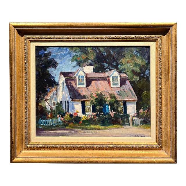 Emile Gruppé -Cottage in Rockport New England- Oil Painting For Sale