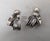 Vintage 1955 Signed Napier Silvertone Double "Ribbon" Clip Earrings For Sale - Image 9 of 9