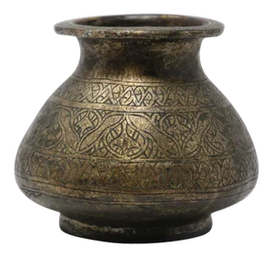 Antique Hand-Hammered Bronze Ceremonial Pot " Lota" from India