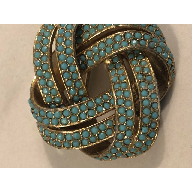 This lovely 1950s Les Bernard Celtic Knot Brooch Pin will be a fabulous addition to your vintage jewelry collection. The...
