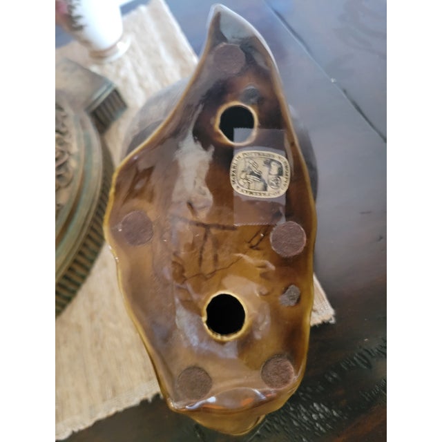 Amber Mid 20th Century Signed Anthony Freeman McFarlin Ceramic Snail Sculpture For Sale - Image 8 of 11