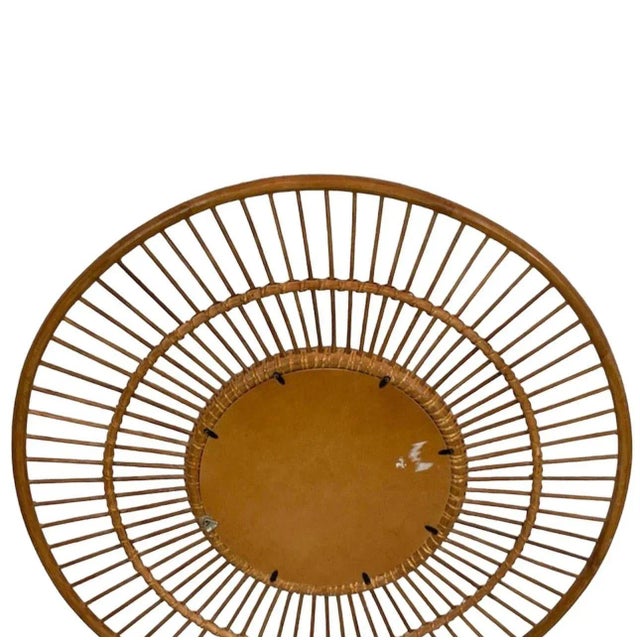 1970s 1970's Rattan Sunburst Mirror For Sale - Image 5 of 5