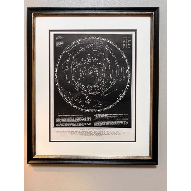 This is an original vintage Constellation map beautifully framed and matted. It was published in the the 1940's. . We have...