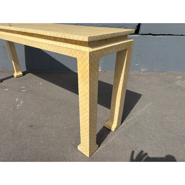 1980s 1980's Tessellated Bone Console Table For Sale - Image 5 of 17