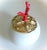 White One of a Kind Red Coral, Hand-Carved Gold Plated Lid Round Ceramic Box France For Sale - Image 8 of 10