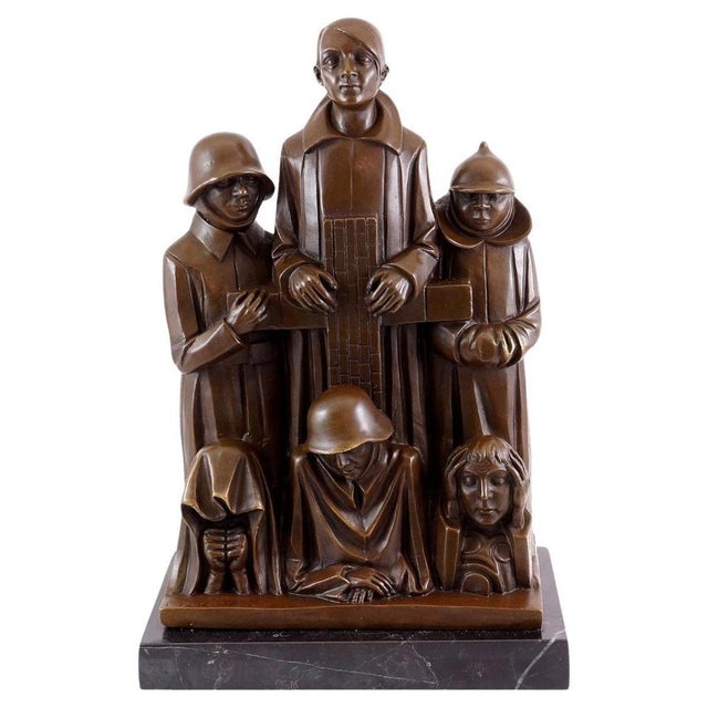 Memorial Sculpture, 20th Century, Bronze For Sale - Image 9 of 9