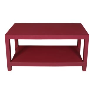 Aubergine Two Tier Parsons Console Table For Sale