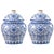 Add a timeless touch of elegance to your décor with this set of two Chinoiserie-style blue and white porcelain ginger...