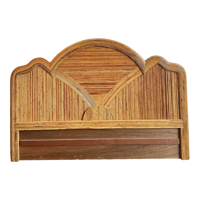 Vintage Pencil Reed King Headboard For Sale