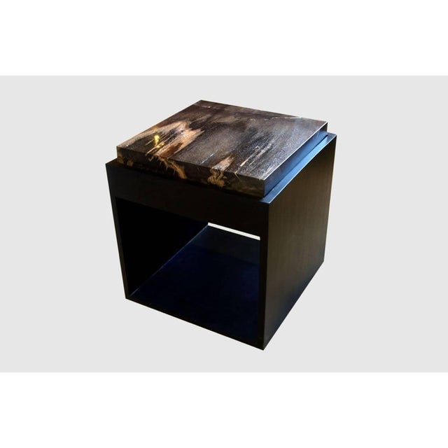 2010s Andrianna Shamaris Petrified Wood Slab with Modern Base For Sale - Image 5 of 5