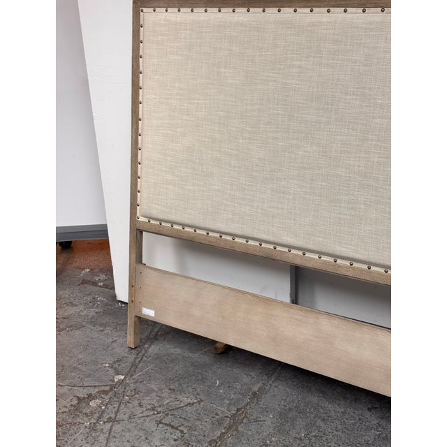 Queen Size Pottery Barn Toulouse Wood + Fabric Headboard For Sale - Image 10 of 12