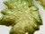 Green Vintage Portuguese Faiancas Neto & Gomes Hand-Painted Majolica Leaf Canapé Plates- Set of 3 For Sale - Image 8 of 12