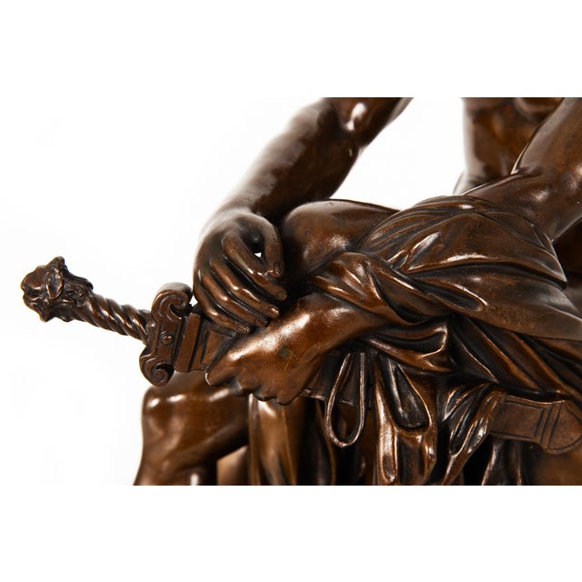 Grand Tour 19th Century Italian Bronze Sculpture Ludovisi Mars After Antique For Sale - Image 17 of 17