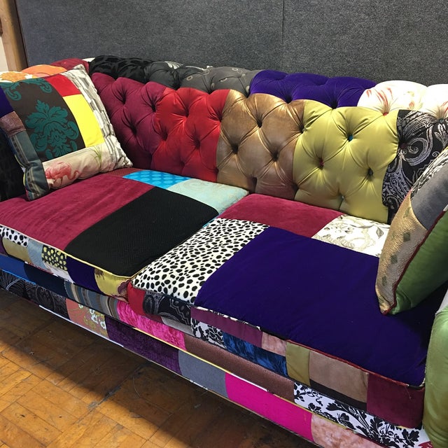 Multicolor Patchwork Chesterfield Sofa Chairish