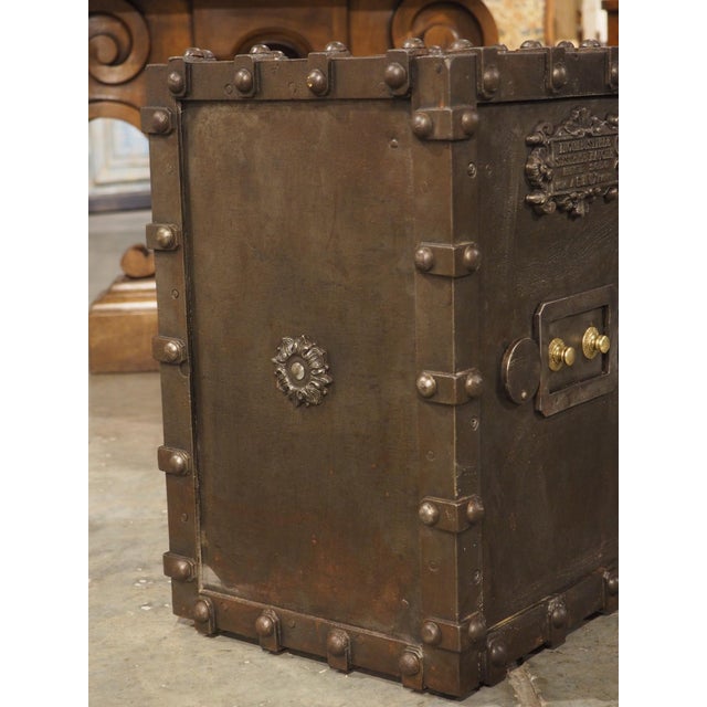 Antique Bauche Incombustible Cast Iron Safe From Northeastern France, Circa 1870 For Sale - Image 10 of 14