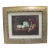 Carlo Wahlbeck Gold Frame Fruit Cheese Bread & Wine Still Life Oil Painting For Sale