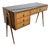Italian Art Deco Walnut Burl and Glass Desk, 1940s For Sale