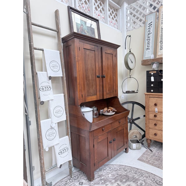Farmhouse Antique 19th Century Dry Sink Hutch For Sale - Image 3 of 10