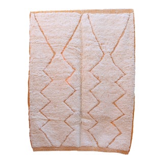 Beni Ourain White Rug - 6'7" X 8'8" Ft For Sale