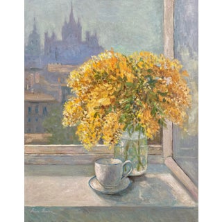 "Spring" Original Impressionist Flower Still Life Oil on Canvas Painting Art by Anna Novick For Sale
