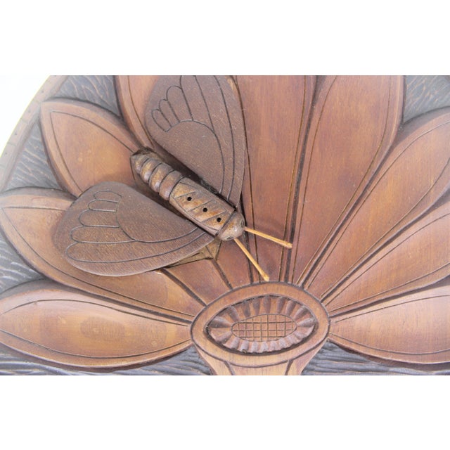 Mid Century Hand Carved Wood Wall Art For Sale - Image 10 of 10
