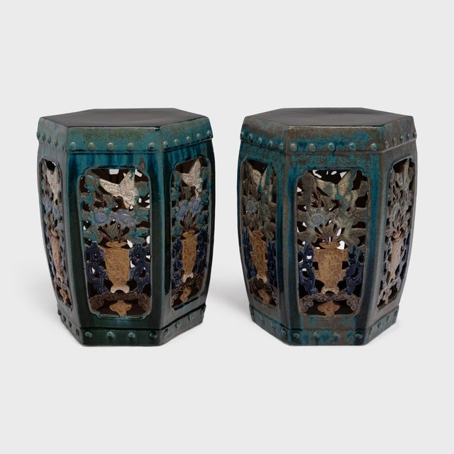 2020s Chinese Sancai Blossom Garden Stool For Sale - Image 5 of 5