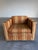 Founders Furniture Company Mid Century Modern Founders Furniture Nubby Striped Club Chair For Sale - Image 4 of 12