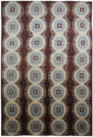 Aara Rugs Inc. Hand-Knotted Ikat Rug - 10′8″ × 12′3″