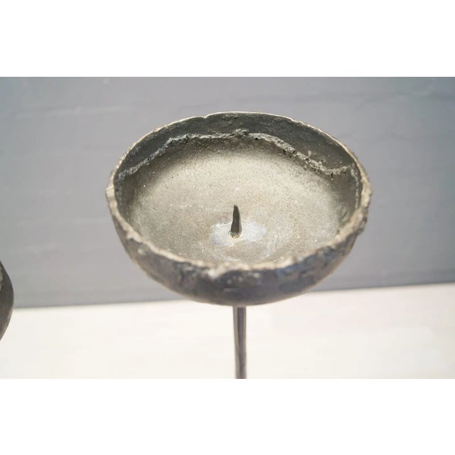 Wrought Iron Candleholders by Manfred Bredohl for Bredohl Design Vulkanschmiede, 1970s, Set of 2 For Sale - Image 12 of 16