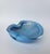 Lovely mid-century Murano glass bowl by Alfredo Barbini. Gorgeous blue with gold polveri encased by clear glass. This...