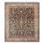 Square Antique Persian Malayer Rug With a Brown Field and Stylized Floral Design 11 X 13 For Sale
