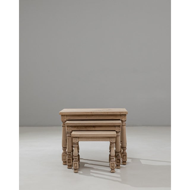20th Century French Wooden Nesting Tables - Set of 3 For Sale - Image 17 of 18