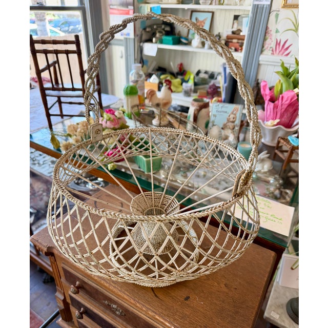 Vintage French Wire Basket For Sale - Image 9 of 11