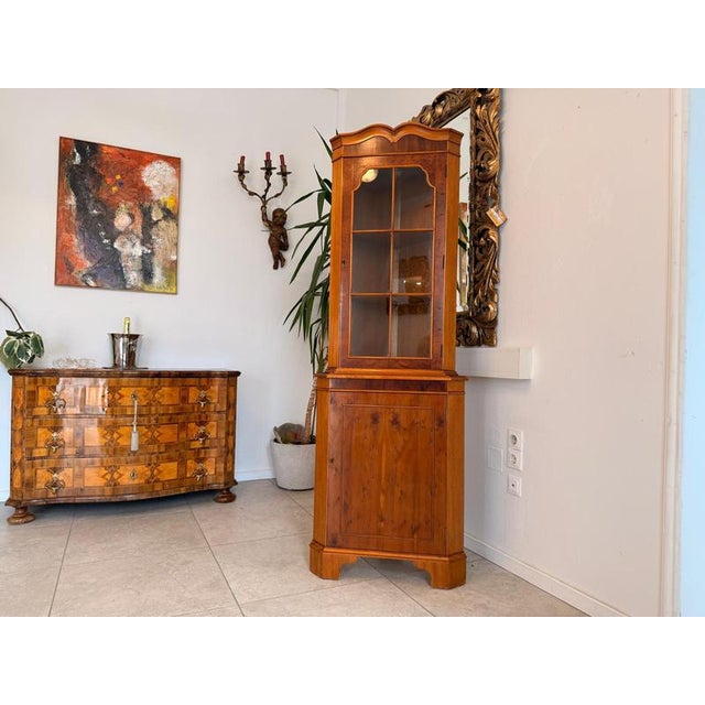 Corner Display Cabinet with Glass, 1960s For Sale - Image 10 of 10
