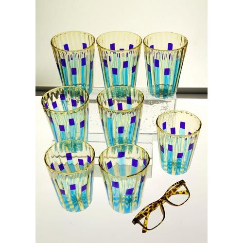 Murano Glass Tumblers in the style of Gio Ponti, Set of 8 For Sale - Image 6 of 18