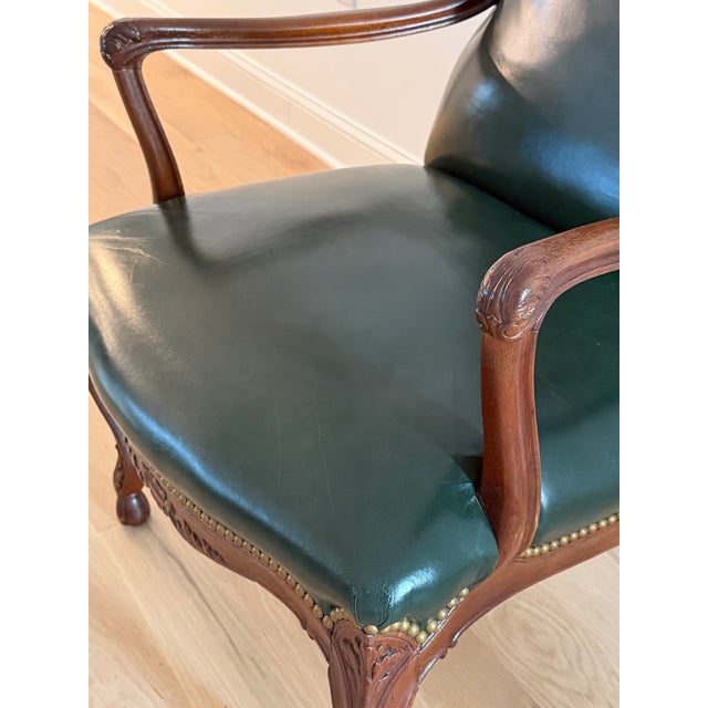 Mid 19th Century High-Quality Mahogany Louis XV Rococo Revival Single Upholstered Chair For Sale - Image 10 of 15