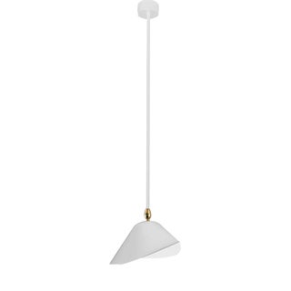 Mid-Century Modern White Library Ceiling Lamp by Serge Mouille For Sale
