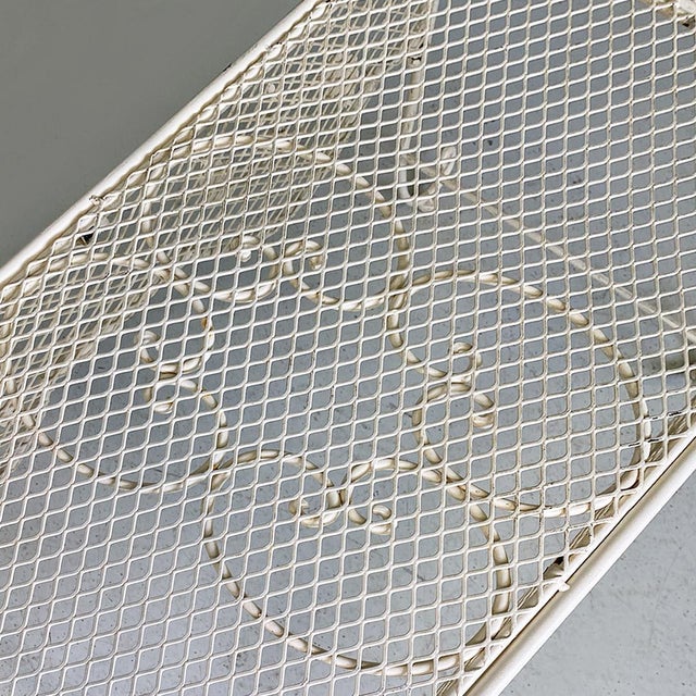 Mid-Century Modern Italian Classic White Iron Outdoor Bench, 1960s For Sale - Image 11 of 14