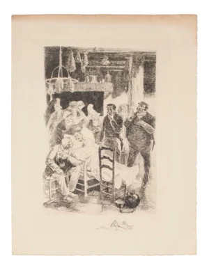 Auguste Brouet, Passing, Etching, Early 20th Century