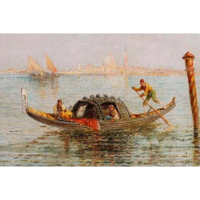 Jane Vivian, The Lagoon, Venice, 19th Century, Oil on Canvas, Framed For Sale - Image 5 of 11