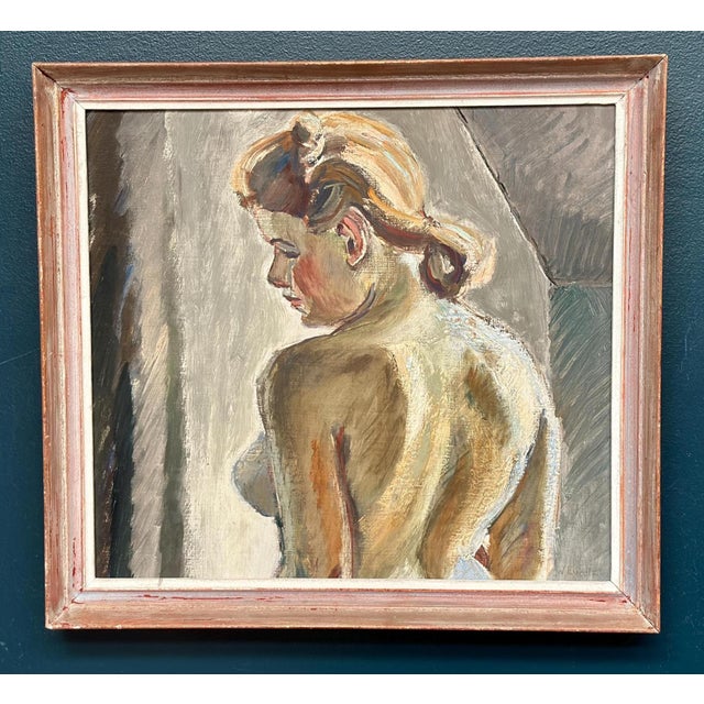 Waldemar (Walle) Ewetz, Nude Woman from Behind, 1960s, Oil Painting on Panel, Framed For Sale - Image 16 of 16