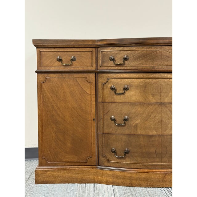 Tuscan Style Serpentine Buffet With Raised Panel Doors For Sale - Image 9 of 9